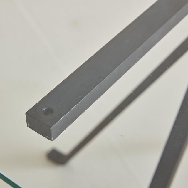 Transparent Petite Iron + Glass Top 'Cuginetto' Coffee Table by Enzo Mari, Italy 1970s For Sale - Image 8 of 11