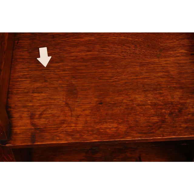 Stickley Brothers Antique Mission Oak Magazine Stand Bookcase For Sale - Image 17 of 18