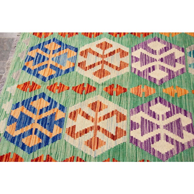 Modern Flatweave Kilim Rug For Sale - Image 10 of 11