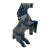Vintage Carved Black Marble Rearing Horse Sculpture For Sale