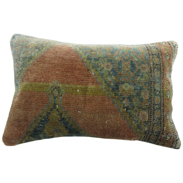 Pillow made from a finely woven persian senneh rug. 12'' x 18''