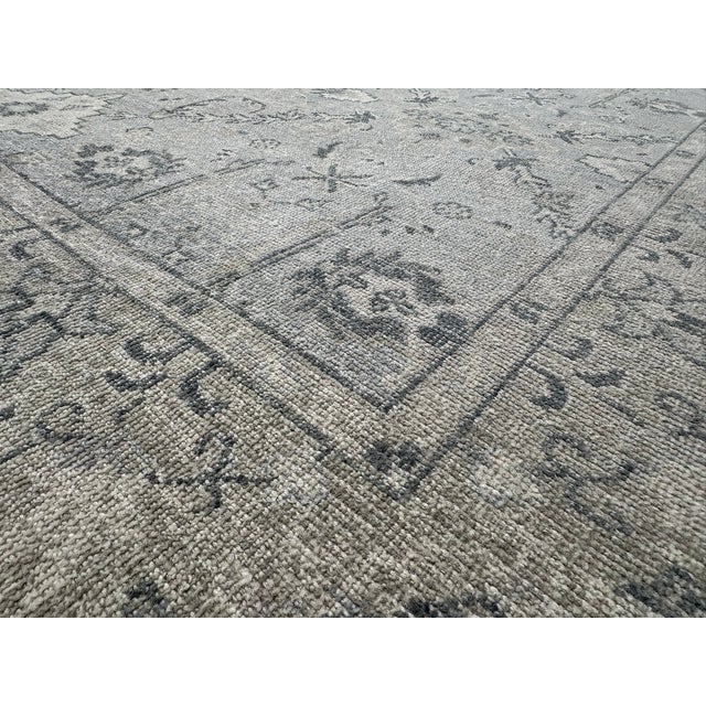 Rh Allegra Wool Rug – 8x10 Silver / Sand | Hand-Knotted | Oushak-Inspired Design For Sale - Image 12 of 18