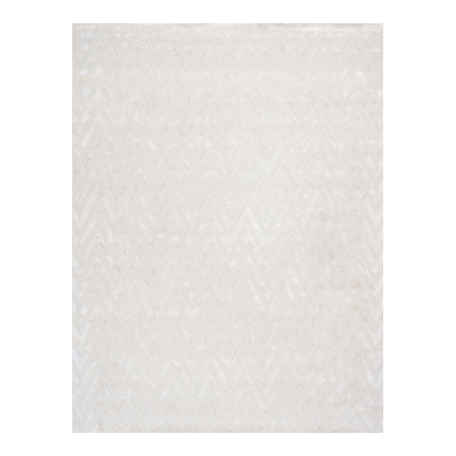 Pasargad Home Edgy Ivory Area Rug, 7' 9'' X 9' 9'' For Sale