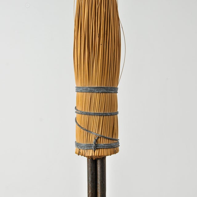 Vintage Iron Fireplace Tool Set Twisted Handles Five Piece Rustic Hearth Tools For Sale - Image 10 of 15