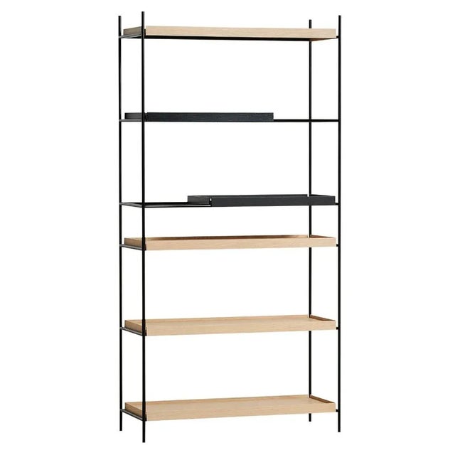 High Oak and Black Tray Shelf VII by Hanne Willmann For Sale - Image 12 of 12