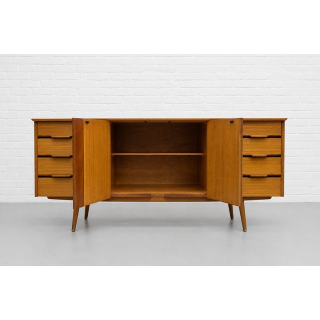 1960s Mid Century Modern African Teak Sideboard | Scandinavian Credenza, Made in England, C. 1960’s For Sale - Image 5 of 17