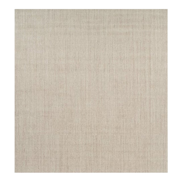 Rug & Kilim’s Oversized Modern Textural Solid Rug in Beige Tones and Striae - 14x15 For Sale