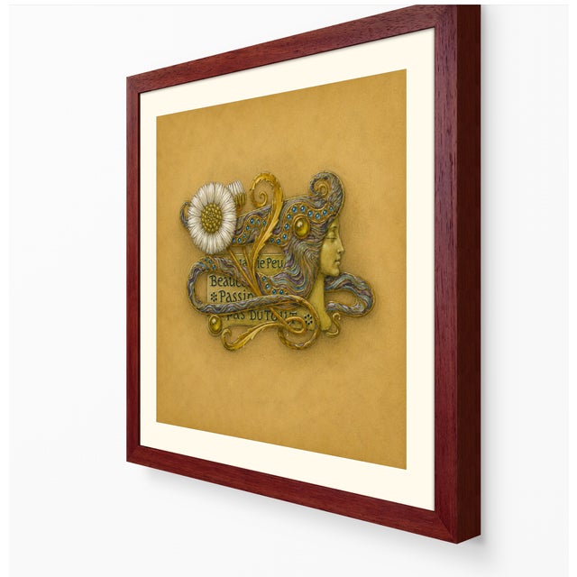 Atelier Aria Lumae Eugene Grasset Art Nouveau Gold Beaded Brooch Jewelry Study Fine Art Gallery Board Print 16 X 16 For Sale - Image 15 of 15
