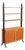 1950s Scandinavian Design Teak Bookcase With Black Lacquered Uprights For Sale