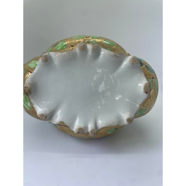 Antique Nippon Porcelaine Moriage Double Handed Vase For Sale In Charlotte - Image 6 of 6