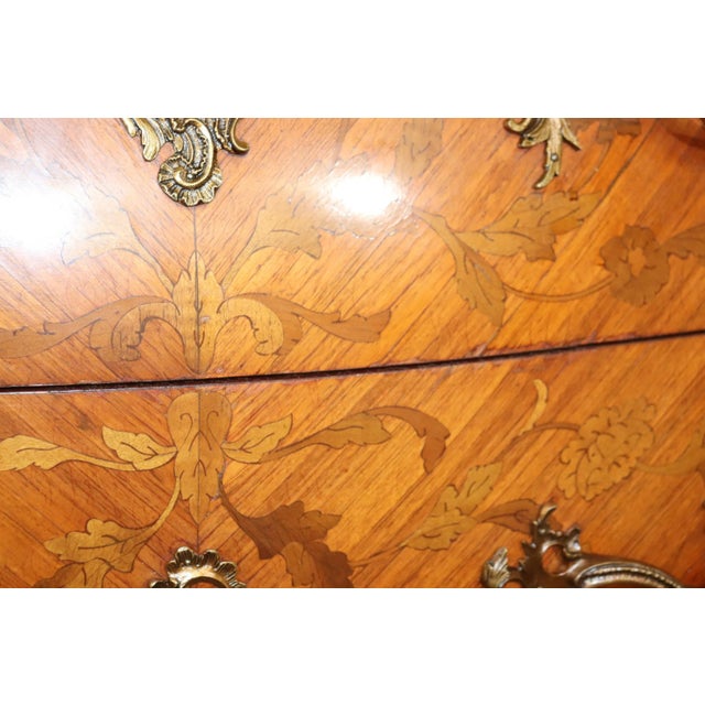 Bronze Mounted French Louis XV Marble Top Commode, circa 1900 For Sale - Image 4 of 13