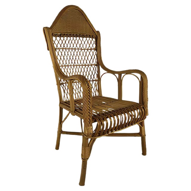 Vintage Rattan Chair For Sale