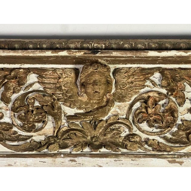 19th Century 19th C. Painted & Parcel Gilt Mirror For Sale - Image 5 of 12