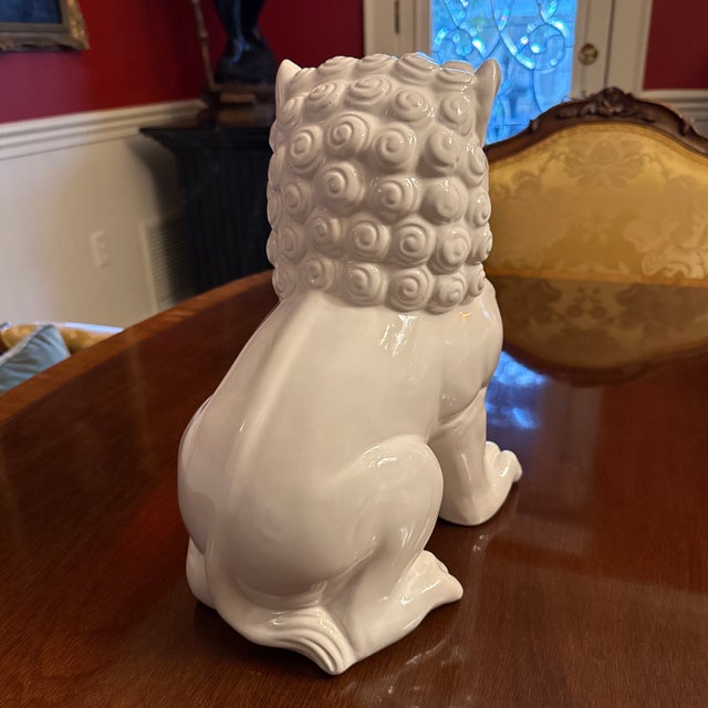 Mid-Century Modern Blanc De Chine Foo Dog For Sale - Image 3 of 6