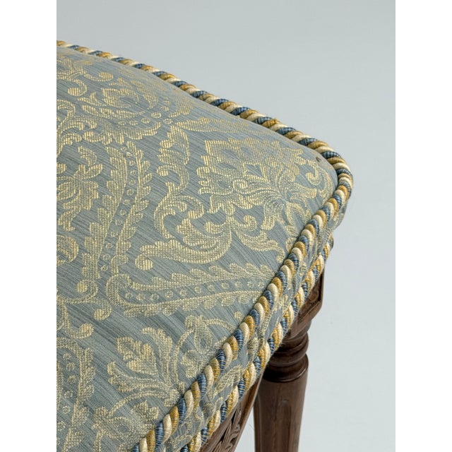 Mid 20th Century Pair of Vintage Louis XVI Style Italian Cane Back Side Chairs For Sale - Image 5 of 8