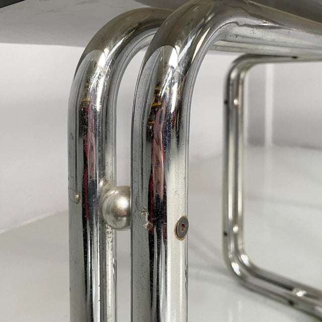 Italian Modern Dining Table in Smoked Glass and Steel, 1970s For Sale - Image 17 of 18