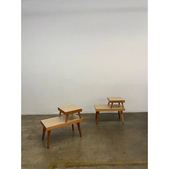 1990s 1990s Mid Century Modern Two Tier Side Table For Sale - Image 5 of 10