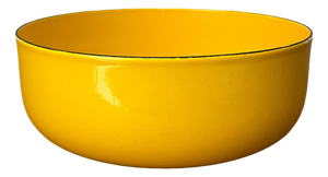 Mid-Century Yellow Enamel Bowl by Kaj Franck for Wärtsila Arabia, Finland, 1960s