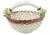 Italian Bassano Braided Rose Ceramic Basket For Sale