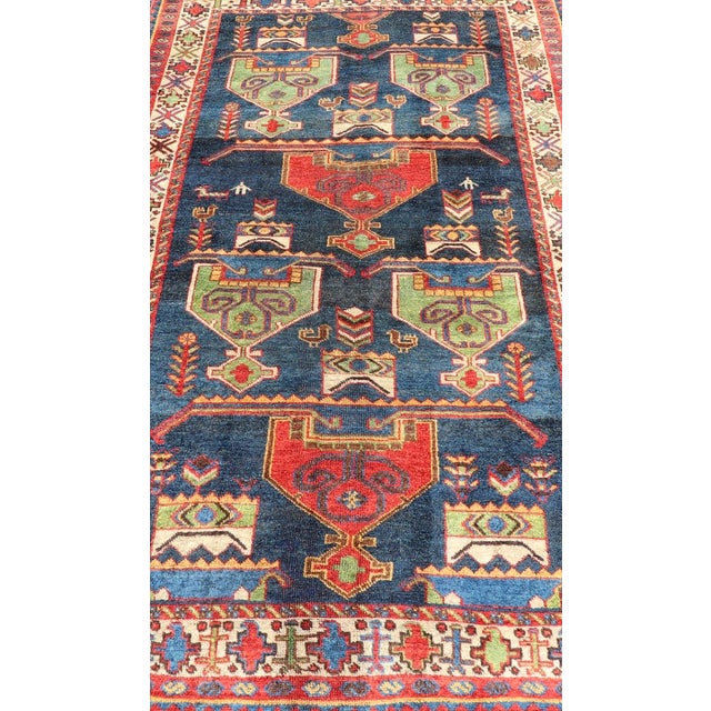 Early 20th Century Colorful Antique Persian Lori Rug With All-Over Geometric Tribal Design 4'9 X 8'6 For Sale - Image 5 of 14