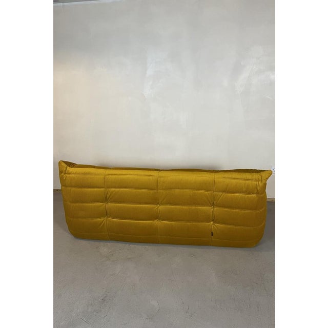 Goldenrod Togo Living Room Set by Michel Ducaroy for Ligne Roset, Set of 5 For Sale - Image 17 of 18