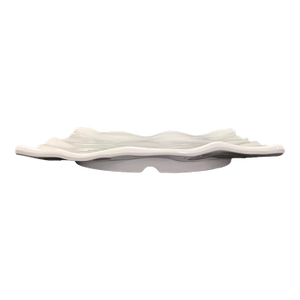 Late 20th Century Q Squared Ruffled White Melamine 12 In. Square Serving Platter
