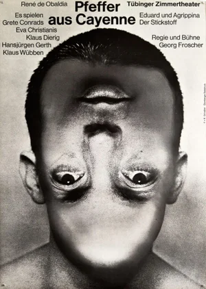 Pfeffer Aus Cayenne Original Theater Poster by F+R Grindler, 1966