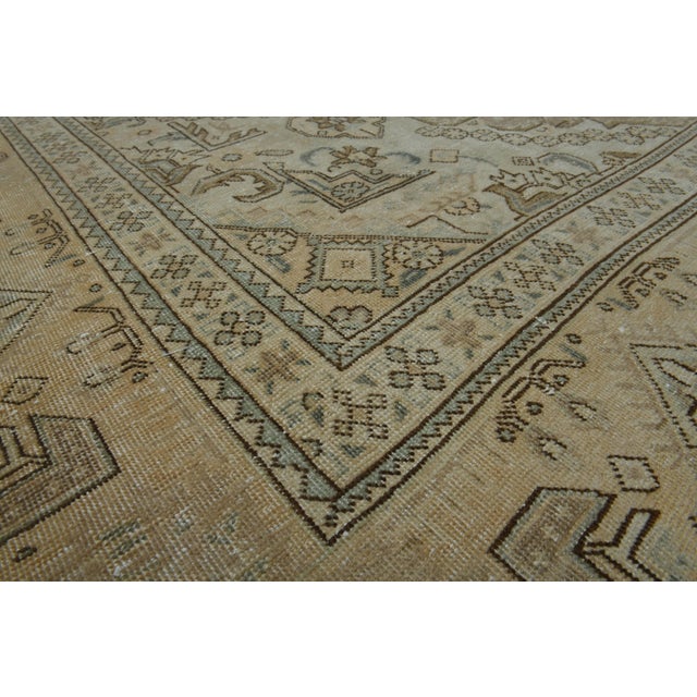 1970s Vintage Persian Handknotted Wool Brown Oversize Area Rug For Sale - Image 9 of 11