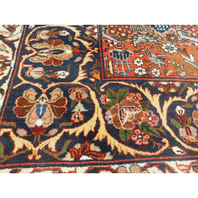 Antique Persian Bakhtiati Hand-Knotted Rug. 4'x 4'3" For Sale - Image 9 of 18