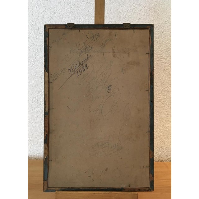 Jules Gaillepand, Portrait de Melle Bachelard, 1932, Pastel on Paper, Framed For Sale - Image 8 of 9