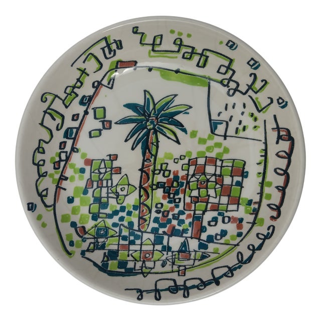 La Palmera Mora de Almazora Plate in Ceramic by Javier Mariscal, 1997 For Sale