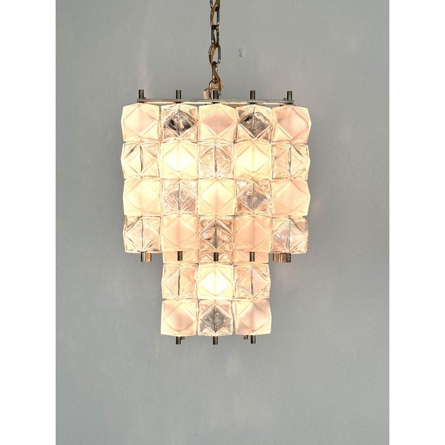 Mid-Century Modern Italian Murano Glass Geometric Pendant by Interlux, 1960s For Sale - Image 10 of 17