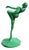 1922 Model T-301 Nude Art Deco Dancing Nymph Green Ashtray Stand by Frankart For Sale