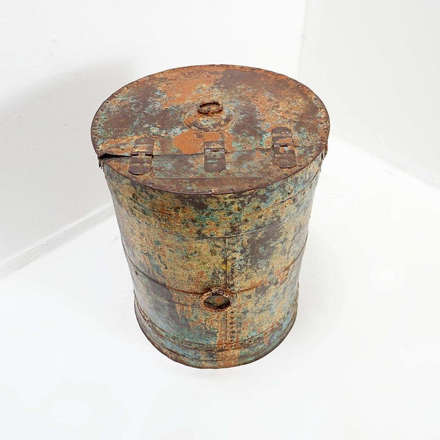 Vintage Metal Barrel, 1960s For Sale - Image 4 of 17