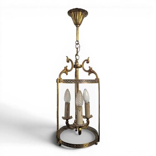 Metal Vintage Brass and Lantern For Sale - Image 7 of 7