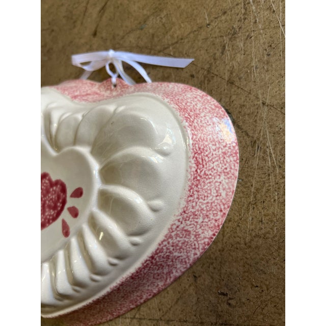 Farmhouse Vintage Farmhouse Style Ceramic Heart For Sale - Image 3 of 4
