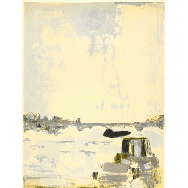 1962 Roger Mühl Lithograph " Pont D'Iéna" (Jena Bridge, Paris) For Sale