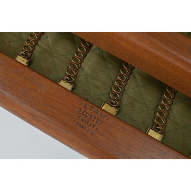 1950s Hans J. Wegner Ge 290/3 Sofa, Teak & Leather, Mid-Century Modern For Sale In Los Angeles - Image 6 of 6
