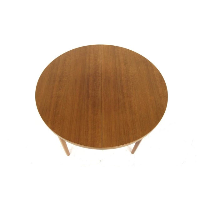 Wood Swedish Round Walnut Table, 1960s For Sale - Image 7 of 8
