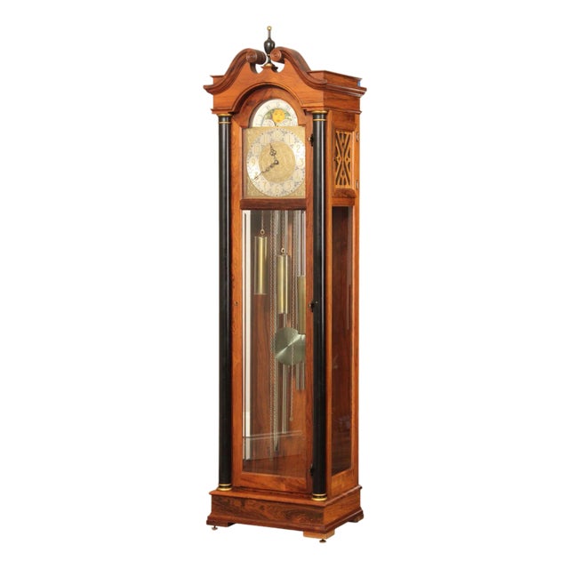 Colonial Mfg. Co. Five Tube Rosewood Case Grandfather Clock For Sale