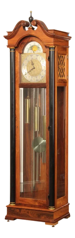 Colonial Mfg. Co. Five Tube Rosewood Case Grandfather Clock