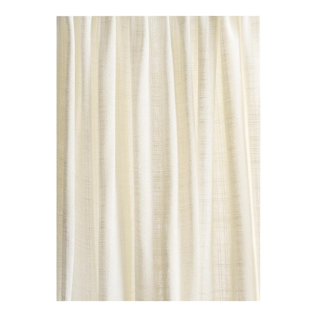 Schumacher Great Basin Sheer Fabric In Ivory For Sale