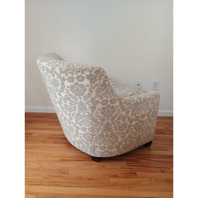 1990s 1990s Baker Furniture Company Slope Arm Club Chair #3 For Sale - Image 5 of 11
