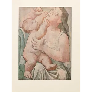 1971 After Pablo Picasso, "Maternity" Period Parisian Full-Color Print