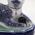 Slate Gray Vintage Staffordshire Recumbent Cat Mantle Statue Figurine Right Facing For Sale - Image 8 of 9