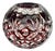Bohemian Globe Vase in Ruby-Red Cut-to-Clear Collard Crystal with Geometric Decoration, 1950 For Sale