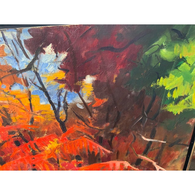 Circa 1970’s James Penney (1910-1982) signed oil on canvas titled “Sunlight Through Sumac”, 36” x 48”, circa 1970,...