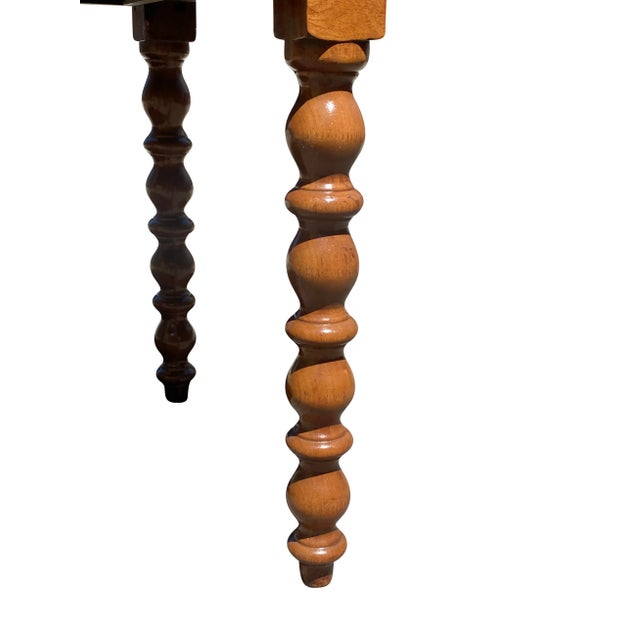 Brown 19th Century Antique Virginia Walnut Federal 2 Drawer Worktable For Sale - Image 8 of 13