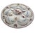 French Majolica oyster plate with flowers circa 1890 signed Longchamp.