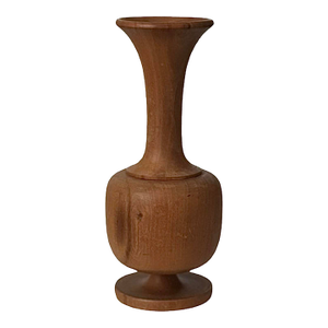 Mid-Century Modern Hand-Turned Wooden Vase 9″h, Northern Michigan, Upper Peninsula Provenance